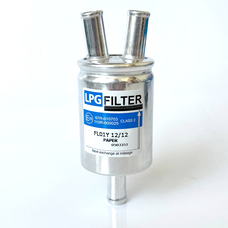 Фильтр паровой фазы ГБО LPG Filter металлический Ø12 мм (бумажный элемент) 1 вход / 2 выхода 