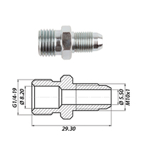 Соединитель M10x1.0 / G1/4 (Сталь)
