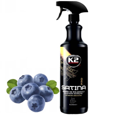 Спрей для пластика салона K2 SATINA PRO Blueberry (сатиновый эффект, без блеска) аромат голубики