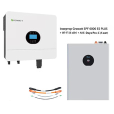 Комплект инвертор  Growatt SPF 6000 ES PLUS + Wi-Fi (6 квт) + АКБ Deye Pro-C (5.12 kwt)