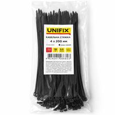 Кабельна стяжка APRO 4×200 мм чорна — 100 шт Кабельна стяжка APRO 4×200 мм чорна — 100 шт