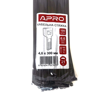 Кабельная стяжка 4.6*300 APRO (100 шт.)