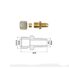 Соединитель M10x1.0 / G1/4 латунь