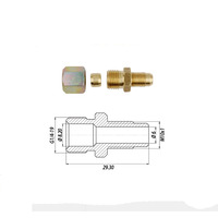 Соединитель M10x1.0 / G1/4 латунь